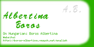 albertina boros business card